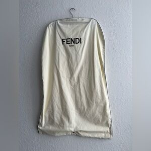 Fendi Roma Breathable Cotton Creme Colored Garment Bag 40x25